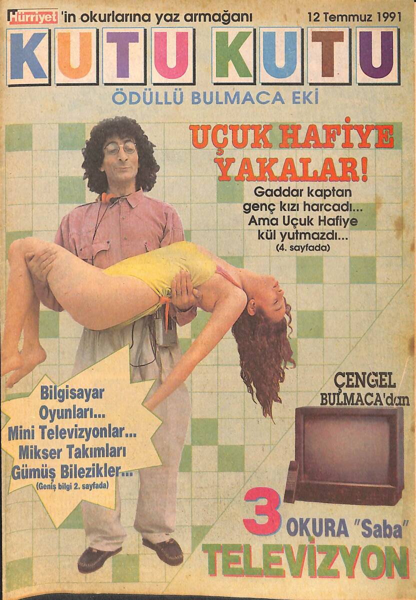 Hürriyet Süper Kutu Kutu Bulmaca Sayı 3 - 12 Temmuz 1991 NDR88018 - 1