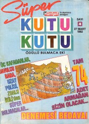 Hürriyet Süper Kutu Kutu Bulmaca Sayı 4 - 27 Mart 1992 NDR93998 - Gökçekoleksiyon