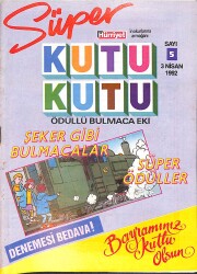 Hürriyet Süper Kutu Kutu Bulmaca Sayı 5 - 3 Nisan 1992 NDR93987 - Gökçekoleksiyon