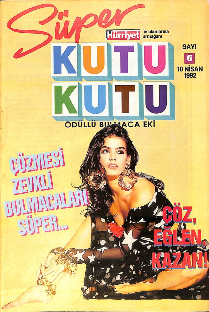 Hürriyet Süper Kutu Kutu Bulmaca Sayı 6 - 10 Nisan 1992 NDR93984 - 1