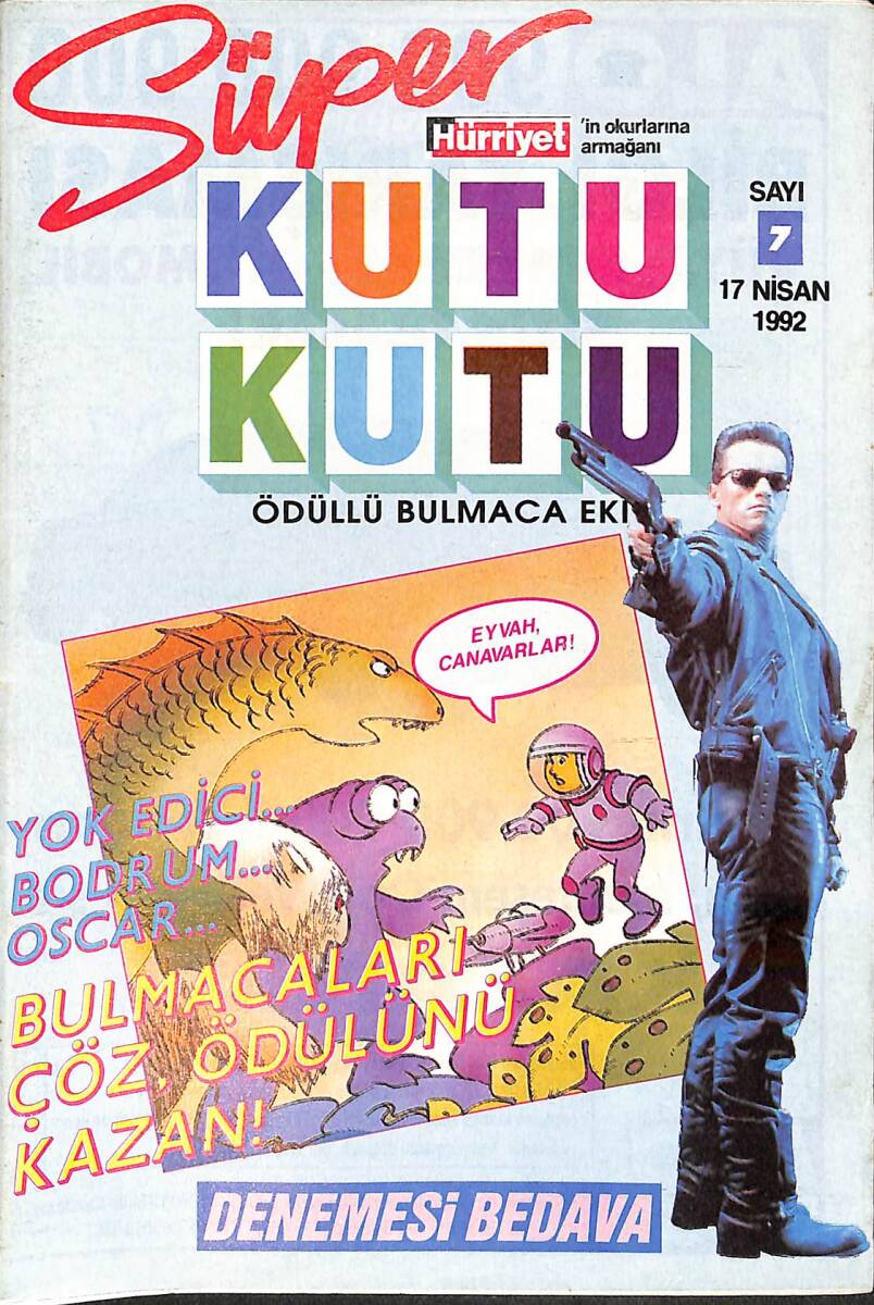 Hürriyet Süper Kutu Kutu Bulmaca Sayı 7 - 17 Nisan 1992 NDR93985 - 1