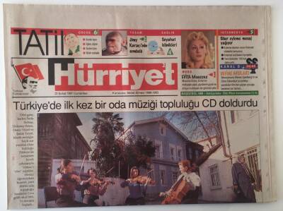 Hürriyet Tatil Gazetesi 22 Şubat 1997 - Türk Sanat Müziği Sanatçısı Muazzez Ersoy Tempo Kapağında Evita Kapağında GZ18141 - 1