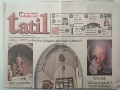 Hürriyet Tatil Gazetesi 30 Mayıs 1998 Türkiye 2000De Hıristiyan Dünyasını Ağırlamaya Hazırlanıyor -GZ37508 - 1