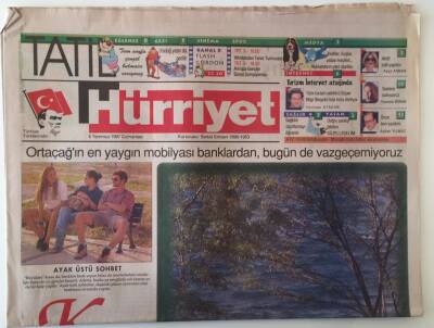 Hürriyet Tatil Gazetesi 5 Temmuz 1997 - Ortaçağın En Yaygın Mobilyası Banklardan , Bugün de Vazgeçemiyoruz, Uludağ Yazın da Gezilir GZ18142 - 1