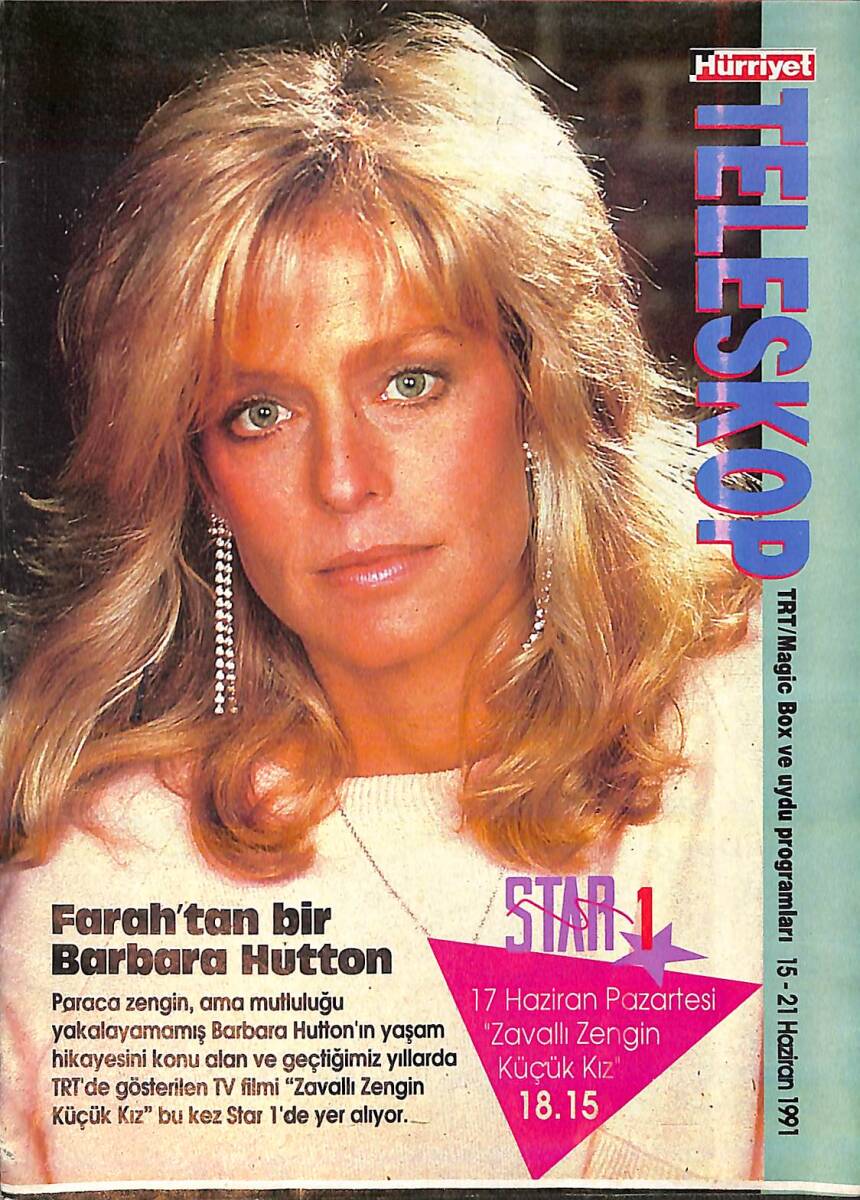 Hürriyet Teleskop Dergisi 15 - 21 Haziran 1991 NDR93137 - 1