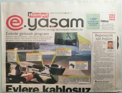 Hürriyet Yaşam Gazetesi 30 Ocak 2004 Evlere Kablosuz Özgürlük -GZ44389 - 2