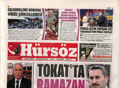 Hürsöz Gazetesi 13 Nisan 2021 - Erbaa Altın Yaprak Ses Yarışmasının Finali Yapıldı - Efelerde Play-Off Maçları GZ125049 - 1