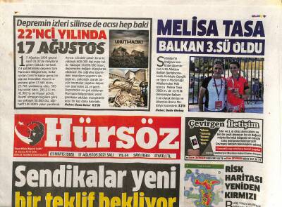 Hürsöz Gazetesi 17 Ağustos 2021 - Tokat Havalimanı İçin 520 Milyon TLlik Projede Geri Sayım GZ125050 - 1