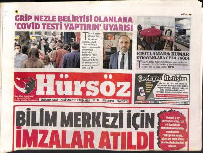 Hürsöz Gazetesi 21 Nisan 2021 - YÖK Başkanı Saraç , Tokattaki Toplantıya Online Katıldı GZ125089 - 1