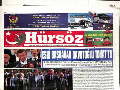 Hürsöz Gazetesi 23 Eylül 2017 - Eski Başbakan Ahmet Davutoğlu Tokatta GZ96395 - 1