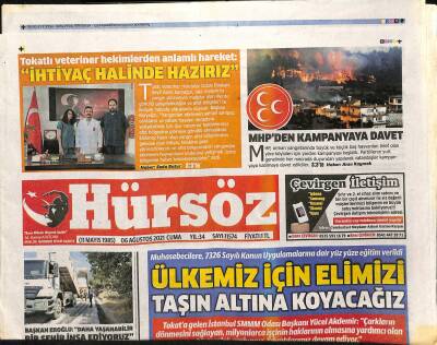 Hürsöz Gazetesi 6 Ağustos 2021 - Togü Karmer Müdürü Üniversite TVye Konuk Oldu - 75. Devlet Resim Ve Heykel Yarışması GZ125073 - 1