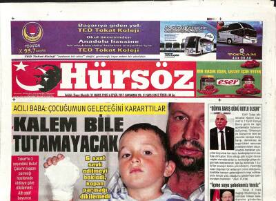 Hürsöz Gazetesi 6 Eylül 2017 - Tokat Havalimanına Yeşil Kuruluş Sertifikası - Niksarda Orman Yangını Korkuttu GZ96336 - 1