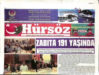 Hürsöz Gazetesi 8 Eylül 2017 - Tokatta Metruk Binalar Yıkılıyor - Zabıta 191 Yaşında GZ96341 - 1