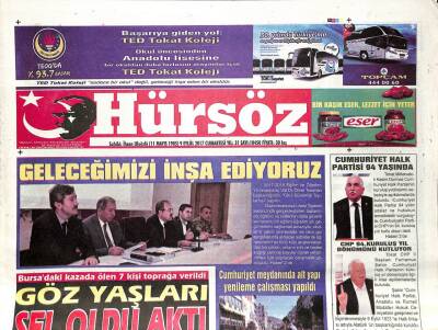 Hürsöz Gazetesi 9 Eylül 2017 - Hubyardaki Alçak Saldırıya Büyük Tepki GZ96328 - 1