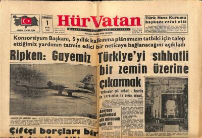 Hürvatan Gazetesi 1 Eylül 1962 - Yassıada Film Ve Fotoğraflarının Hasılatı Eğitime Sarfedilecek GZ87818 - 1