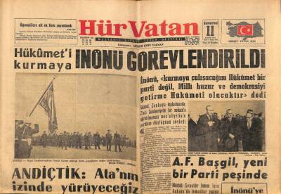 Hürvatan Gazetesi 11 Kasım 1961 - Hükümeti Kurmaya İnönü Görevlendirildi GZ88641 - 1