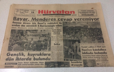 Hürvatan Gazetesi 12 Mayıs 1961 - Bayar,Menderes Cevap Veremiyor - GZ17031 - 2