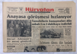 Hürvatan Gazetesi 12 Nisan 1961 - Yassıadada Bayar Dün Küstahlaştı - GZ17069 - 2