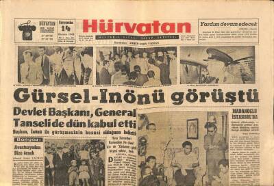 Hürvatan Gazetesi 14 Haziran 1961 - Gürsel İnönü Görüştü GZ89898 - 1