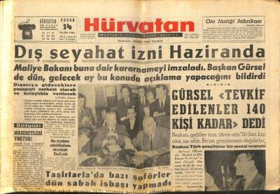 Hürvatan Gazetesi 14 Mayıs 1961 - Bulgarların Kaçırdığı Güreşçimizin Serbest Bırakılmasını İstedik GZ89922 - 1