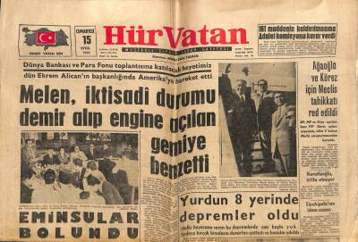 Hürvatan Gazetesi 15 Eylül 1962 - Janet Leigh,Zengin Bir Tüccar İle Evleniyor GZ106649 - 1