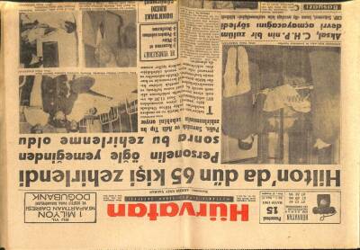 Hürvatan Gazetesi 15 Mayıs 1961 - Hiltonda Dün 65 Kişi Zehirlendi GZ89921 - 1