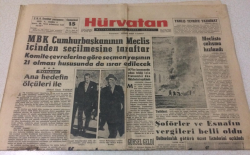 Hürvatan Gazetesi 15 Nisan 1961 - Yassıadada Sanık Bakanlar Birbirlerini İtham Ettiler - GZ17036 - 2