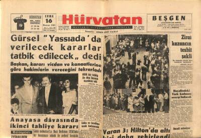 Hürvatan Gazetesi 16 Haziran 1961 - Gürsel Yassıadada Verilecek Kararlar Tatbik Edilecek Dedi GZ89896 - 1