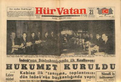 Hürvatan Gazetesi 21 Kasım 1961 - İnönünün Başkanlığında İlk Koalisyon GZ88617 - 1