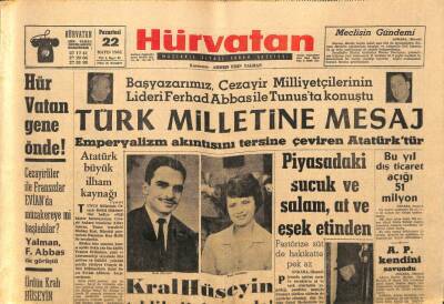 Hürvatan Gazetesi 22 Mayıs 1961 - Piyasadaki Sucuk Ve Salam At Ve Eşek Etinden GZ89914 - 1