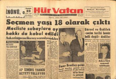 Hürvatan Gazetesi 23 Mart 1961 - Seçmen Yaşı 18 Olarak Çıktı GZ89944 - 1