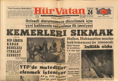 Hürvatan Gazetesi 24 Kasım 1961 - YTPde Mutediller Elenmek İsteniyor GZ88620 - 1