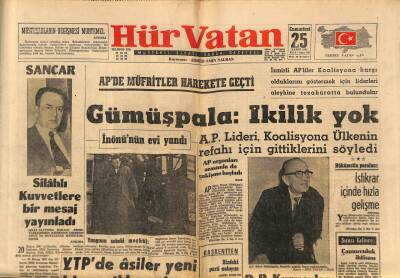Hürvatan Gazetesi 25 Kasım 1961 - İnönünün Evi Yandı GZ88621 - 1
