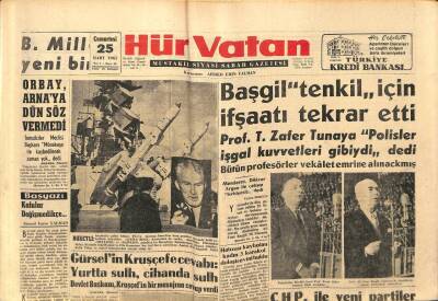 Hürvatan Gazetesi 25 Mart 1961 - Gürselin Kruşçefe Cevabı Yurtta Sulh, Cihanda Sulh GZ89942 - 1