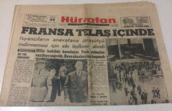 Hürvatan Gazetesi 25 Nisan 1961 - Fransa Telaş İçinde - GZ17064 - 2