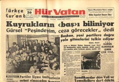 Hürvatan Gazetesi 26 Mart 1961 - Yassıada da Dava Sayısı 2ye İndi GZ89941 - 1