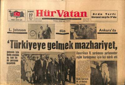 Hürvatan Gazetesi 27 Ağustos 1962 - Ecevit, Thalmayer Olayını Aydınlattı GZ89875 - 1