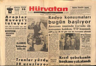 Hürvatan Gazetesi 28 Haziran 1961 - Kızıl Şebekenin Başkanı Yakalandı GZ89884 - 1