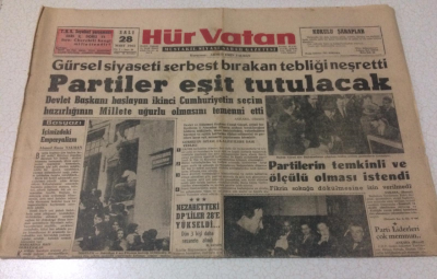 Hürvatan Gazetesi 28 Mart 1961 - Partiler Eşit Tutulacak - GZ17050 - 1