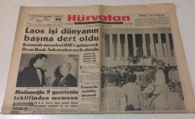 Hürvatan Gazetesi 30 Nisan 1961 - Laos İşi Dünyanın Başına Dert Oldu - GZ17055 - 2