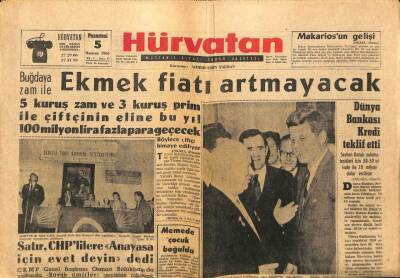 Hürvatan Gazetesi 5 Haziran 1961 - Türkler Mısırdaki Haklarını Alamıyor GZ89907 - 1