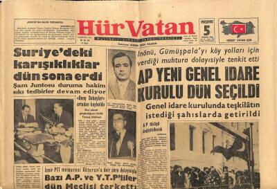 Hürvatan Gazetesi 5 Nisan 1962 - Suriyedeki Karışıklıklar Dün Sona Erdi GZ90236 - 1