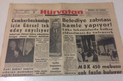 Hürvatan Gazetesi 7 Mayıs 1961 - Cumhurbaşkanlığı İçin Gürsel Tek Aday Sayılıyor - GZ17060 - 2