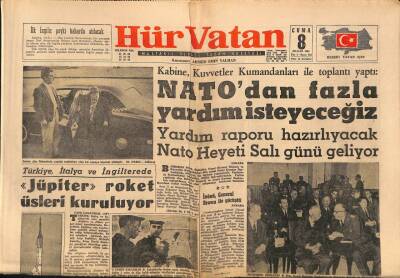 Hürvatan Gazetesi 8 Aralık 1961 - Yardım Raporu Hazırlıyacak NATO Heyeti Salı Günü Geliyor GZ88628 - 1