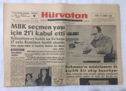 Hürvatan Gazetesi 9 Nisan 1961 - Yassıadada Üç Yeni Davaya Başlanıyor- GZ17071 - 1