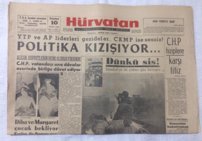 Hürvatan Gazetesi10 Nisan 1961 - Gericilik İle Diyanet İşleri Mücadele Edecek - GZ17072 - 1
