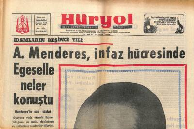 Hüryol Gazetesi 15 Eylül 1966 - A. Menderes , İnfaz Hücresinde Egeselle Neler Konuştu GZ109837 - 1