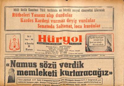 Hüryol Gazetesi 18 Ağustos 1962 - İnönü Devrini Tamamlamıştır GZ83018 - 1