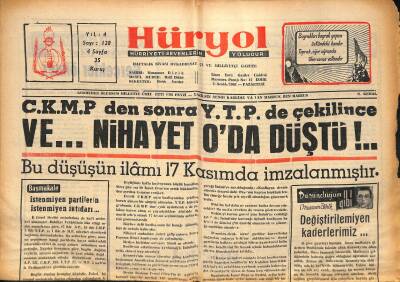 Hüryol Gazetesi 2 Aralık 1963 - Türkiye Komunistleri Ve Faaliyetleri GZ115348 - 1