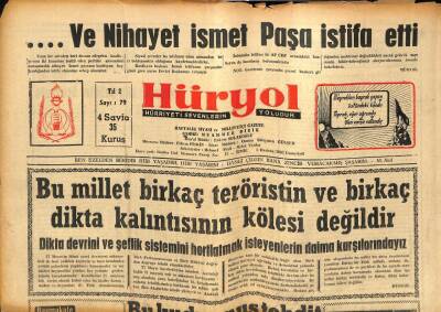 Hüryol Gazetesi 2 Haziran 1962 - Ve Nihayet İsmet Paşa İstifa Etti GZ83050 - 1